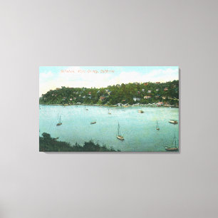 Aerial View of the BayBelvedere, CA Canvas Print