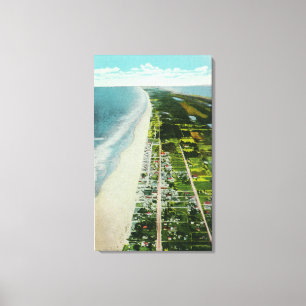 Aerial View of the Beachfront Canvas Print