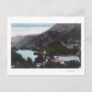 Aerial View of the Blue LakesMidlake, CA Postcard