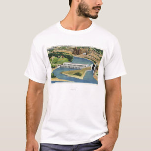 Aerial View of the Bonneville Dam Power Plant T-Shirt