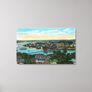 Aerial View of the Boothbay Harbour Canvas Print