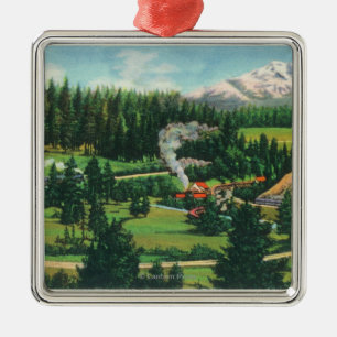 Aerial View of the Cantara Loop, Sacramento Metal Tree Decoration