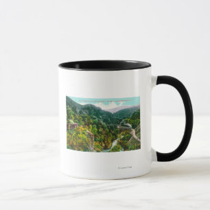 Aerial View of the Canyon, Southern Pacific Trai Mug
