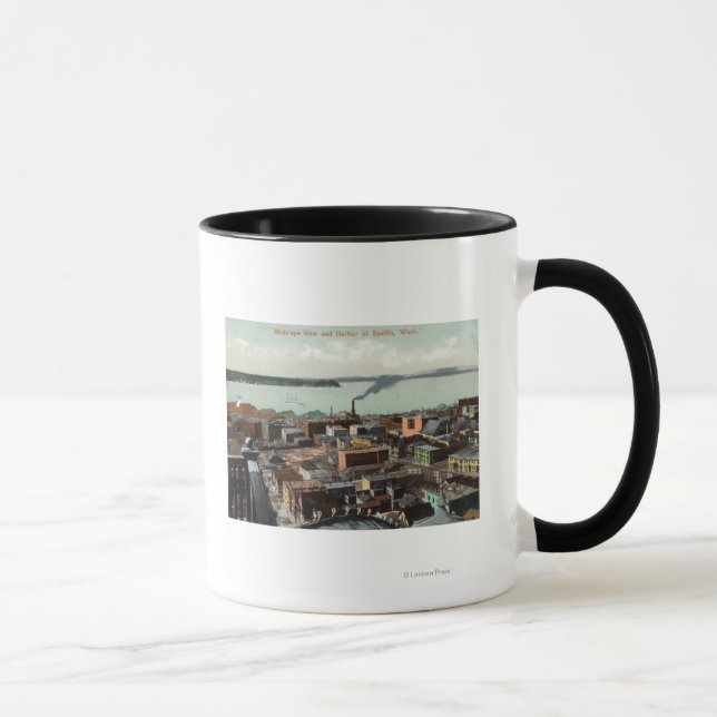 Aerial View of the City and Harbour Mug (Right)