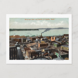 Aerial View of the City and Harbour Postcard