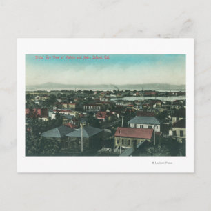 Aerial View of the City and Mare Island Postcard