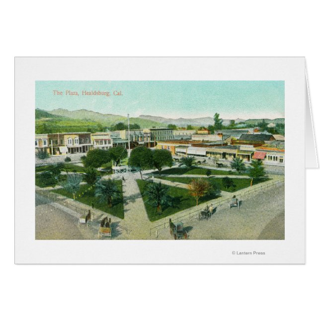 Aerial View of the City PlazaHealdsburg, CA (Front Horizontal)