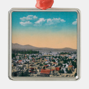 Aerial View of the CityCoeur d'Alene, ID Metal Tree Decoration