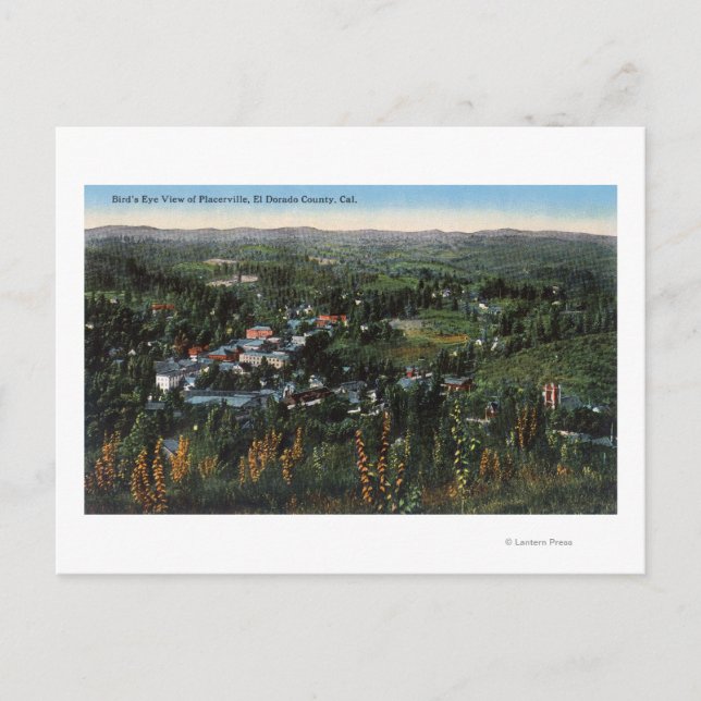 Aerial View of the CityPlacerville, CA Postcard (Front)