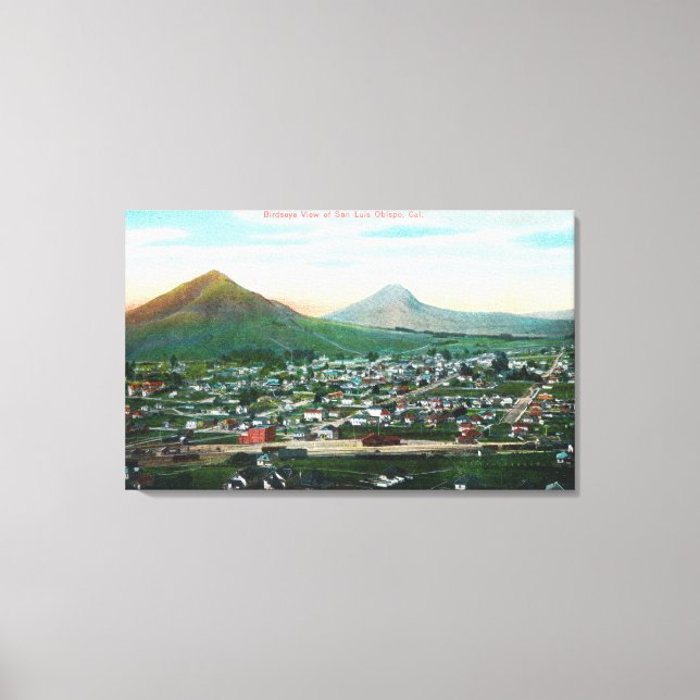 Aerial View of the CitySan Luis Obispo, CA Canvas Print (Front)