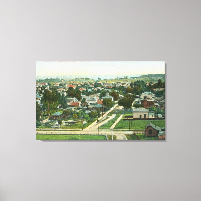 Aerial View of the CitySanta Cruz, CA Canvas Print (Front)