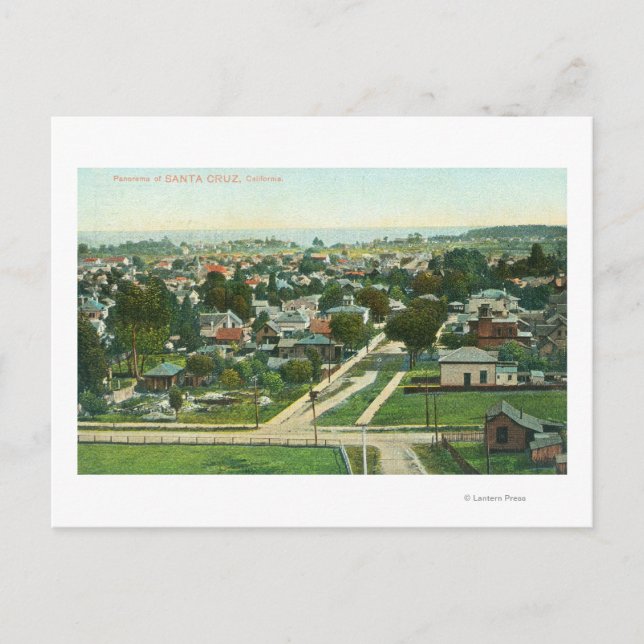 Aerial View of the CitySanta Cruz, CA Postcard (Front)