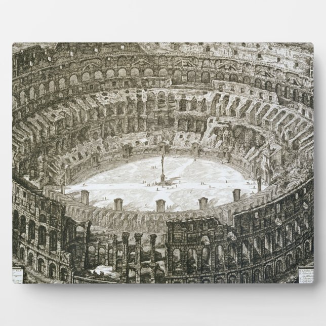 Aerial view of the Colosseum in Rome from 'Views o Plaque (Front)