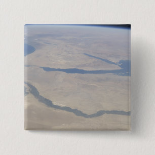 Aerial view of the Egypt and the Sinai Peninsul 15 Cm Square Badge