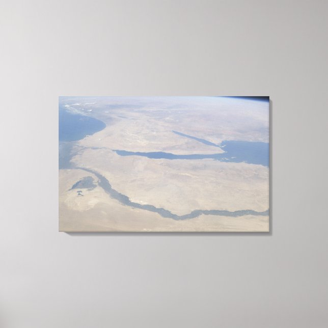 Aerial view of the Egypt and the Sinai Peninsul Canvas Print (Front)