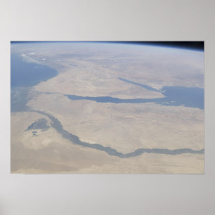 Aerial view of the Egypt and the Sinai Peninsul Poster