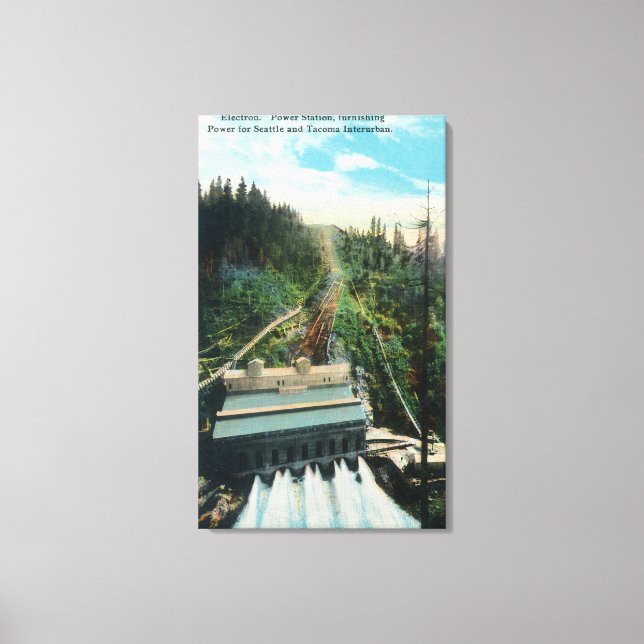 Aerial View of the Electron Power Station Canvas Print (Front)