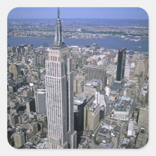 Aerial view of the Empire State Building and Square Sticker
