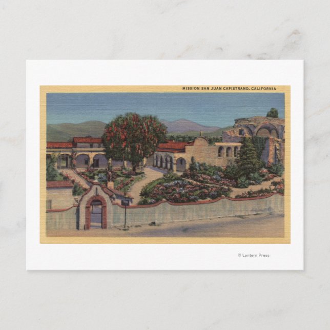 Aerial View of the Entire Mission Postcard (Front)