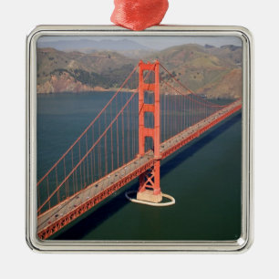 Aerial view of the Golden Gate Bridge in the 2 Metal Tree Decoration