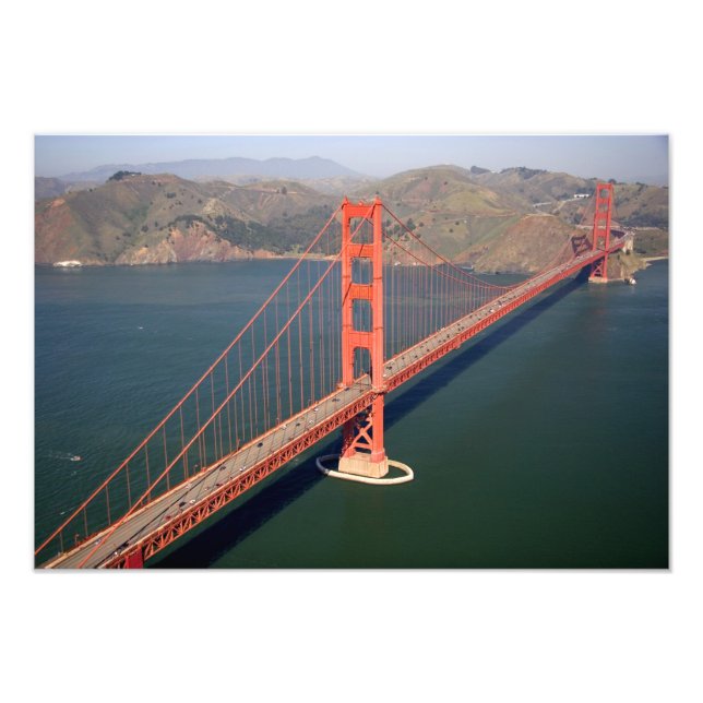 Aerial view of the Golden Gate Bridge in the 2 Photo Print (Front)