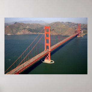 Aerial view of the Golden Gate Bridge in the 2 Poster