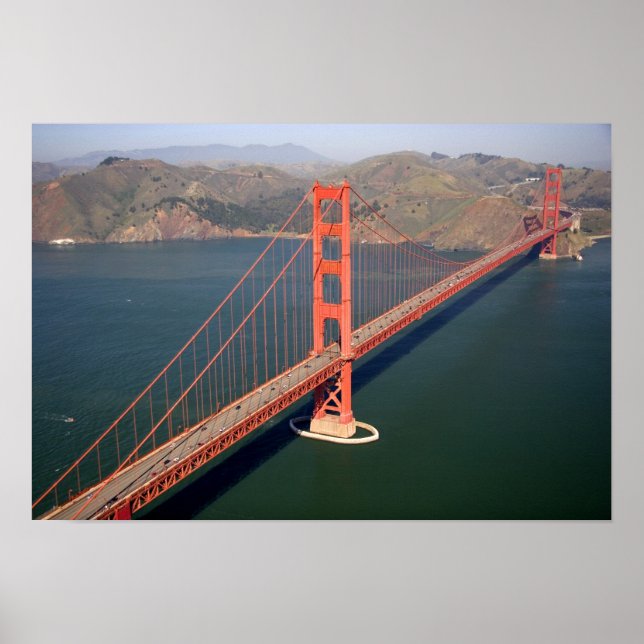 Aerial view of the Golden Gate Bridge in the 2 Poster (Front)