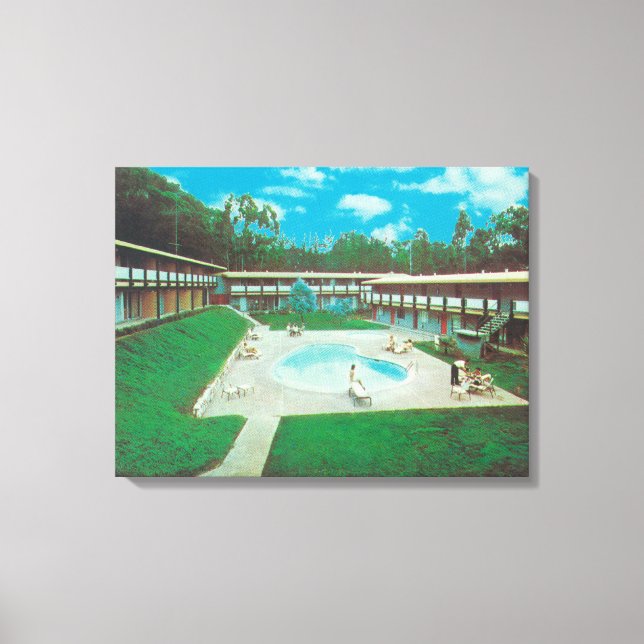 Aerial View of the Golden Tee Resort Pool Canvas Print (Front)