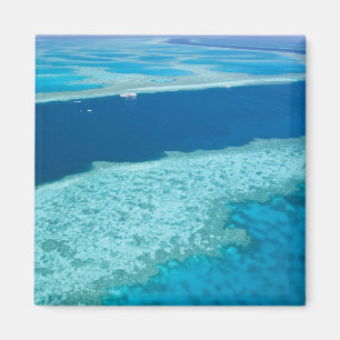 Aerial view of The Great Barrier Reef by the Magnet