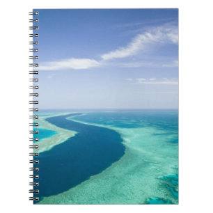 Aerial view of The Great Barrier Reef by the Notebook