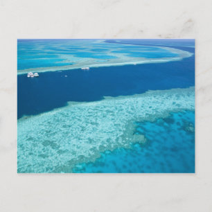 Aerial view of The Great Barrier Reef by the Postcard