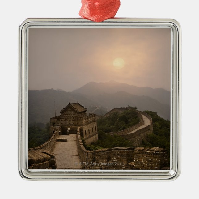 Aerial view of the Great Wall of China Metal Tree Decoration (Front)