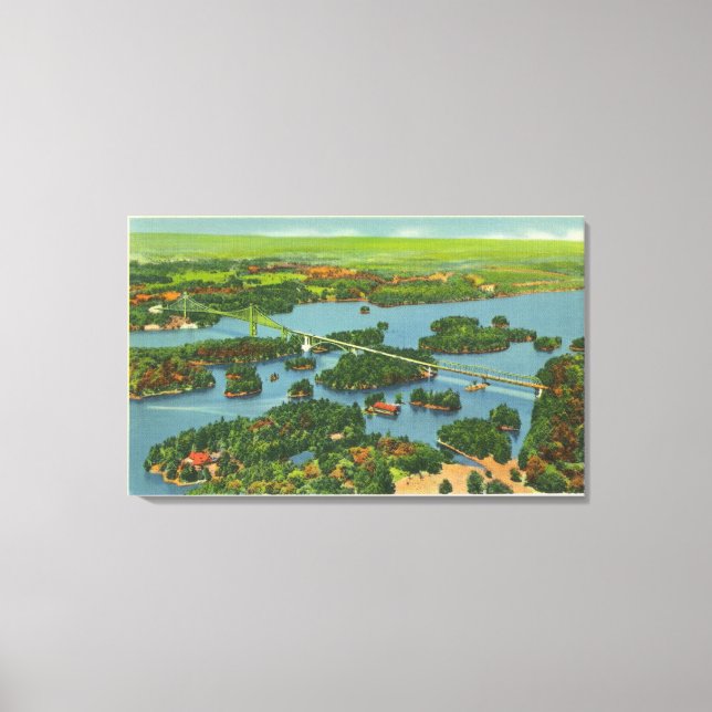 Aerial View of the International Bridge Canvas Print (Front)