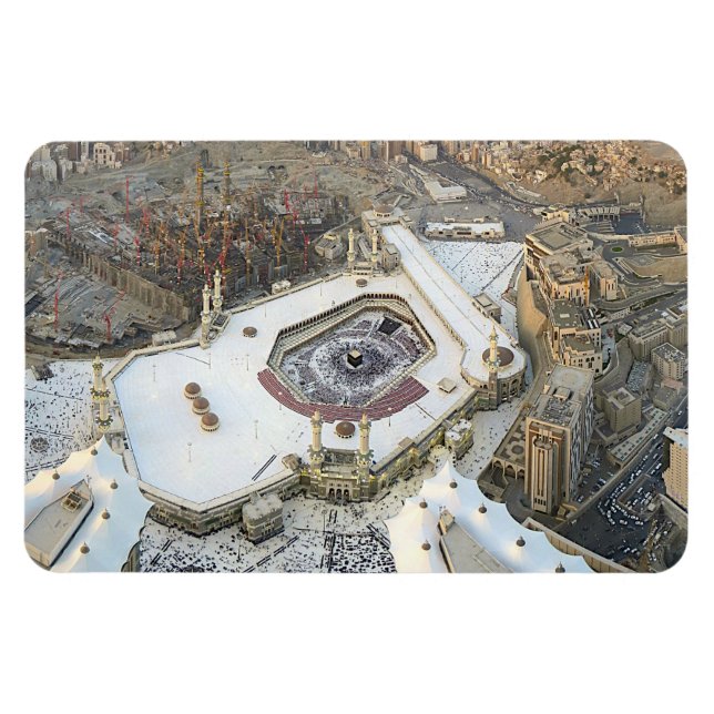 Aerial View of the Kaaba, Masjid al-Haram & Mecca Magnet (Horizontal)