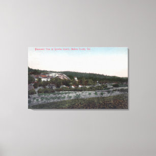 Aerial View of the Knowles Granite Quarry Canvas Print