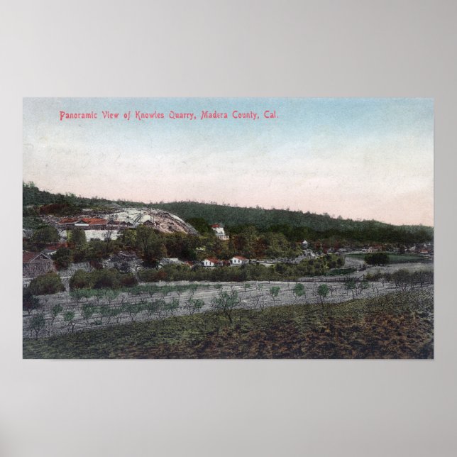 Aerial View of the Knowles Granite Quarry Poster (Front)