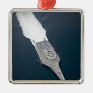 Aerial view of the littoral combat ship metal tree decoration
