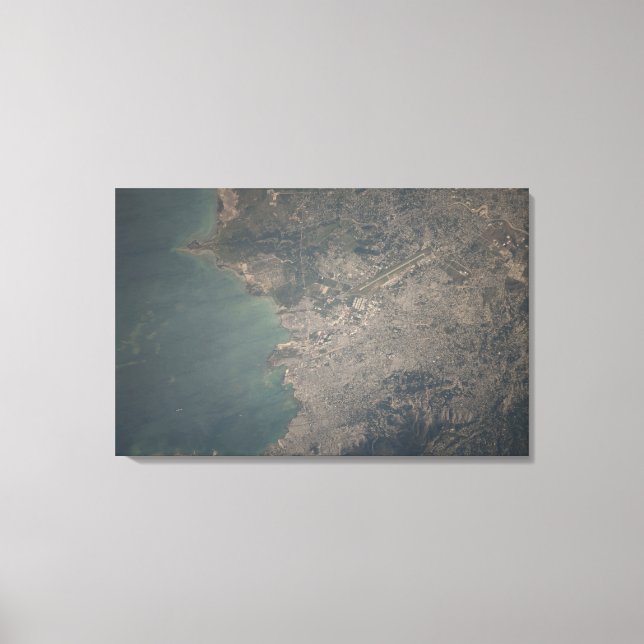 Aerial view of the Port-au-Prince area of Haiti Canvas Print (Front)