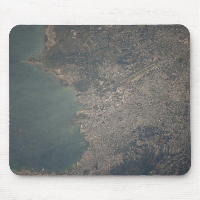 Aerial view of the Port-au-Prince area of Haiti Mouse Mat (Front)