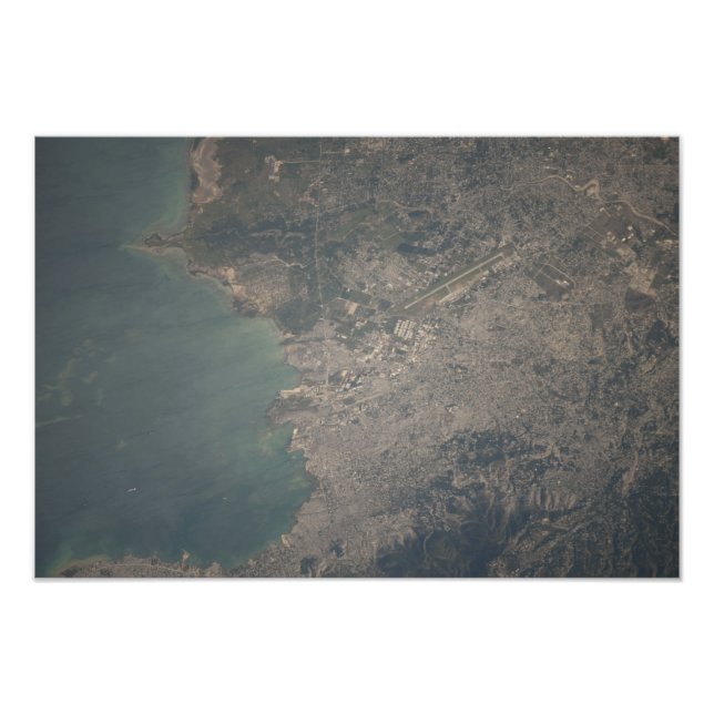 Aerial view of the Port-au-Prince area of Haiti Photo Print (Front)