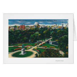 Aerial View of the Public Gardens, Beacon Hill
