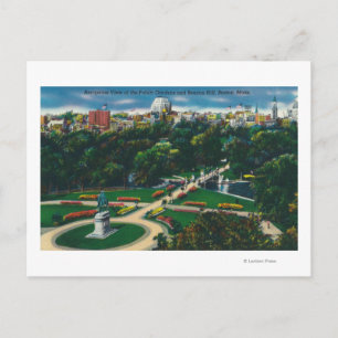 Aerial View of the Public Gardens, Beacon Hill Postcard