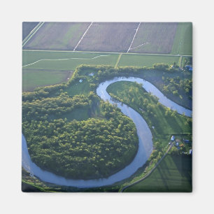 Aerial view of the Red River of the North Magnet