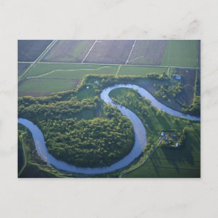 Aerial view of the Red River of the North Postcard