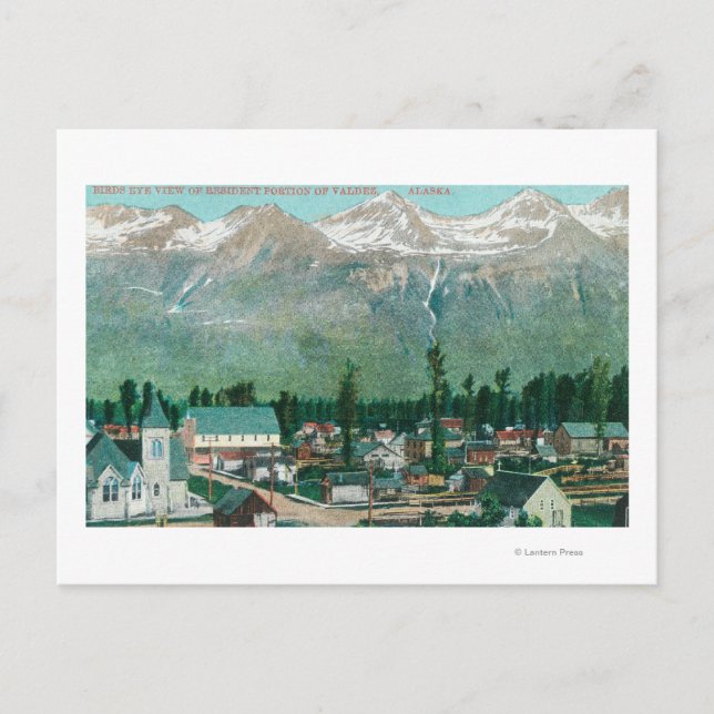 Aerial View of the Resident Area of the City Postcard (Front)