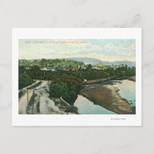 Aerial View of the San Lorenzo River Postcard