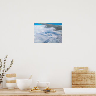 Aerial View of the Snowy Alps – Flight to Venice Poster