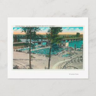 Aerial View of the Swimming Area Postcard