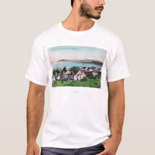Aerial View of the Town and Lake Ewauna T-Shirt