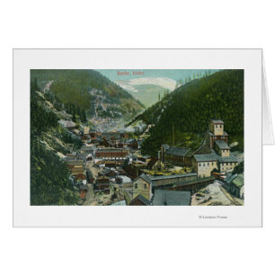 Aerial View of the Town and MountainsBurke, ID